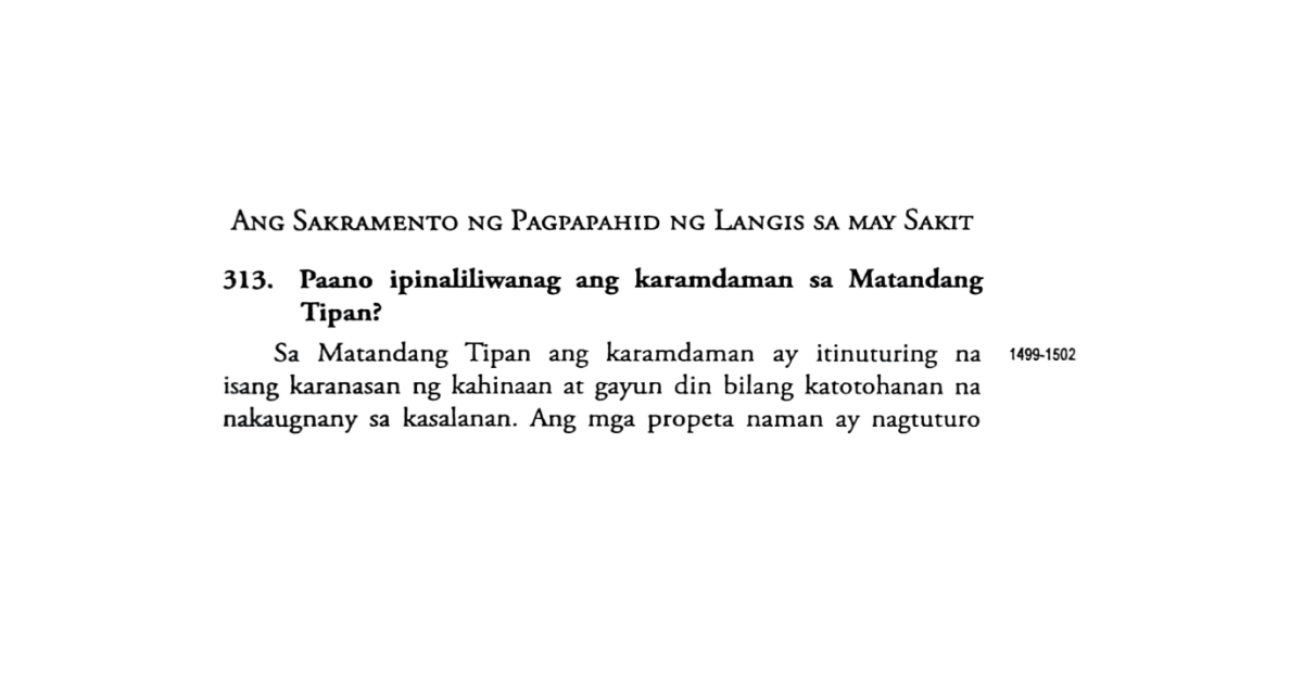 Preview: Ang Sakramento ng Pagpapahid ng Langis sa mga Maysakit
